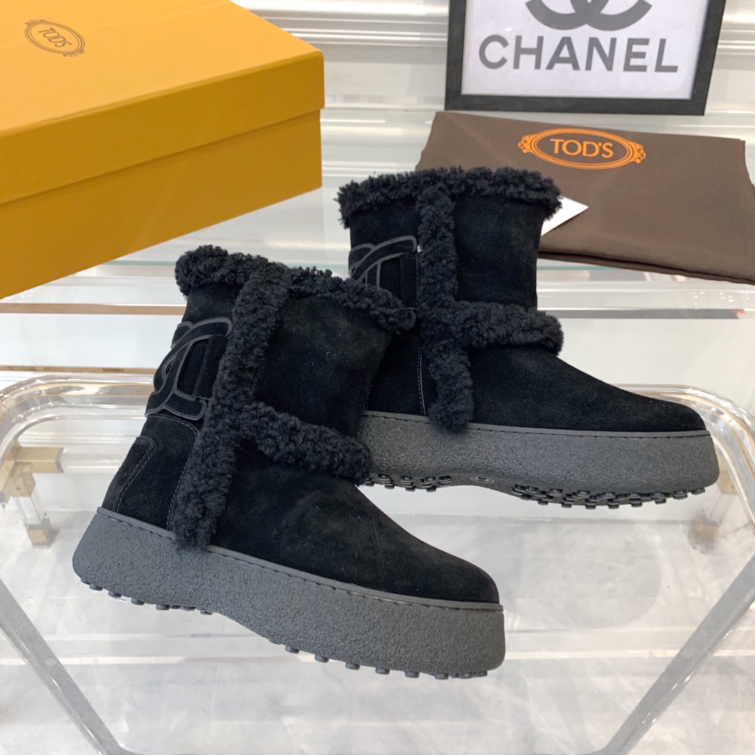 Tod’s Top-Level Winter Snow Boots: Water-Resistant, Australian Sheepskin Lining, Size 35-40. - 图片 4