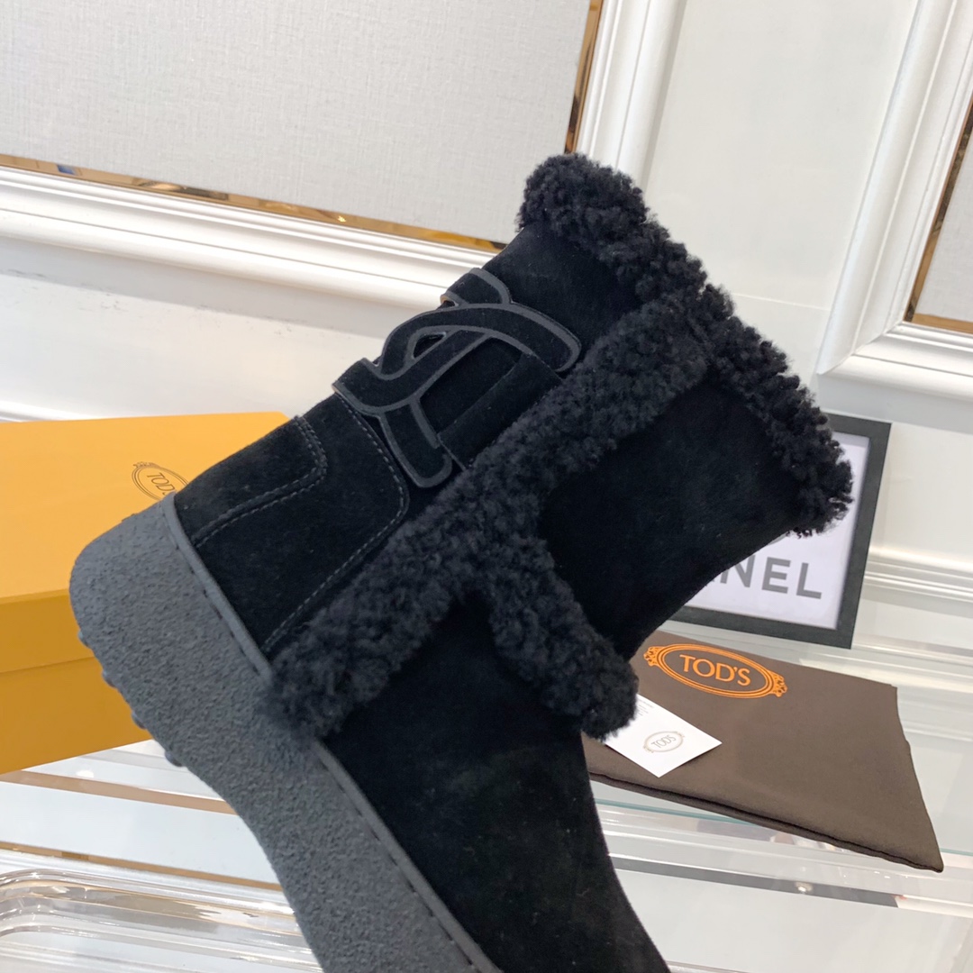 Tod’s Top-Level Winter Snow Boots: Water-Resistant, Australian Sheepskin Lining, Size 35-40. - 图片 6
