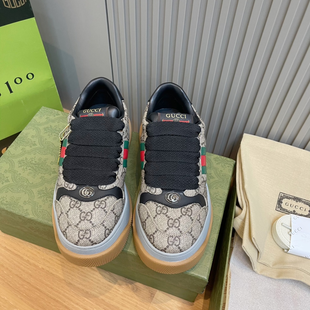 GUCCI Sneakers Monogram Platform Couple Style