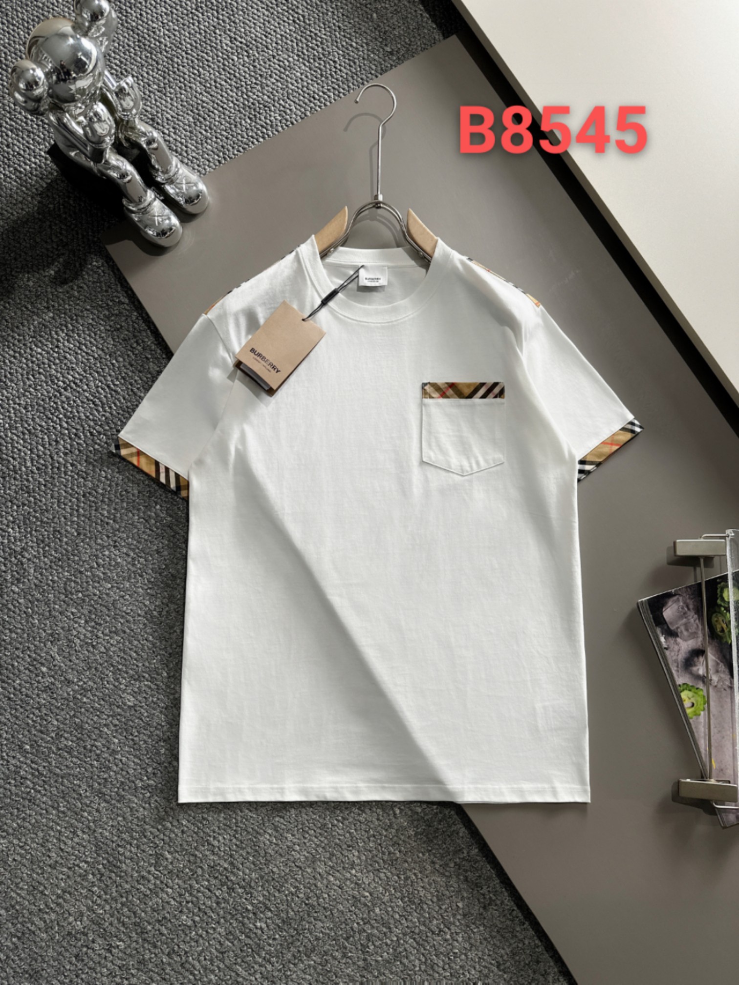 bbr burberry* 24ss nueva temporada primavera/verano, versión alta con patchwork de cuadros clásicos, efecto e…