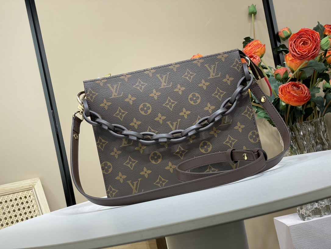 Louis Vuitton 24 new LV debut Pochette Voyage clutch bag is officially on sale M47542 presbyopia (shoulder strap version) upgraded version, with