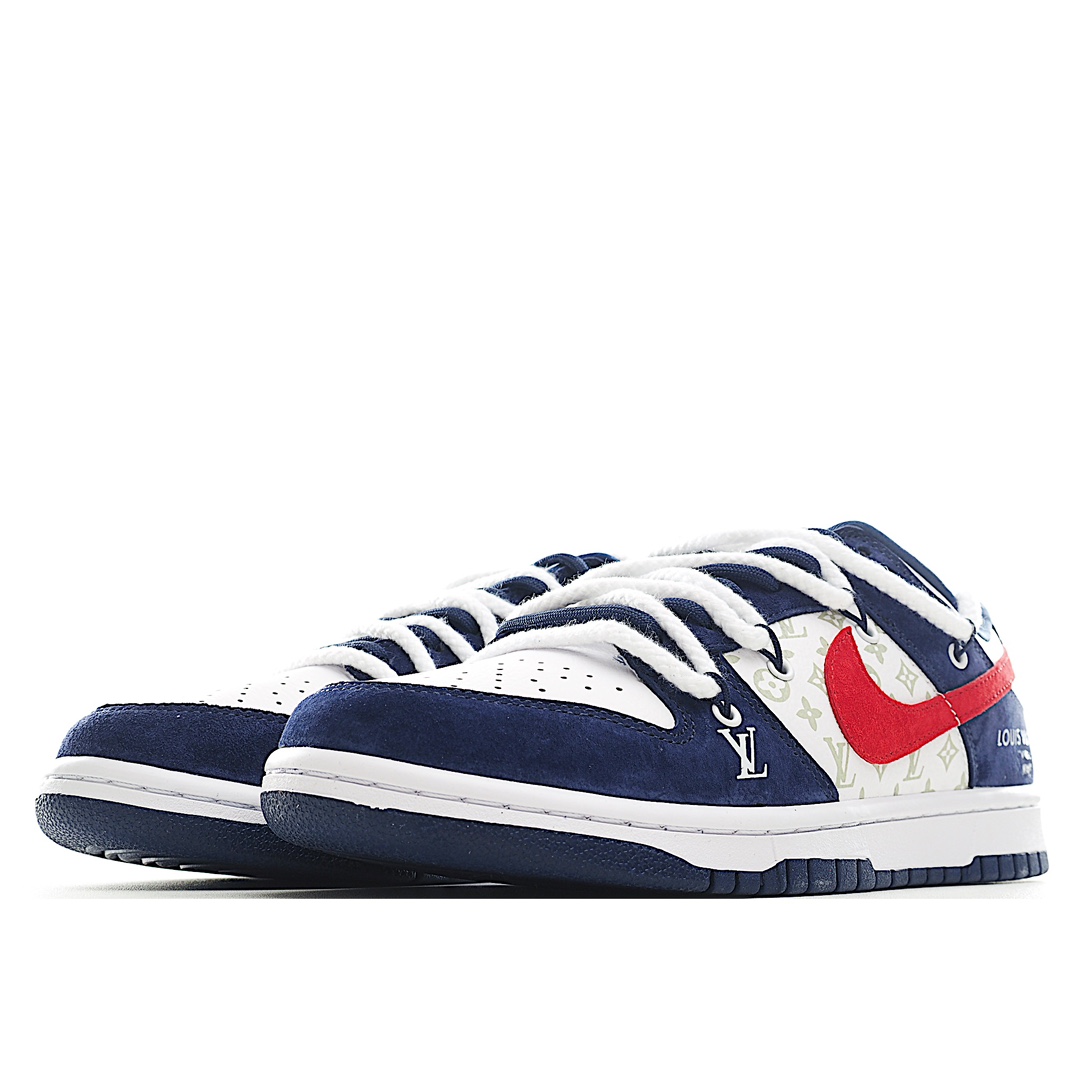 Exclusive Real Shots ✨ NK SB Dunk Low LV Collaboration - Blue and Red 2