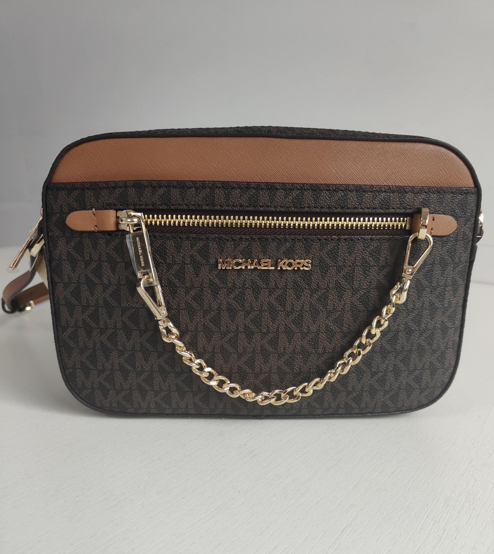 Michael Kors ～MK新款JET SET ITEM系列女包链条小方包单肩斜挎包相机包，尺寸：24×16×5