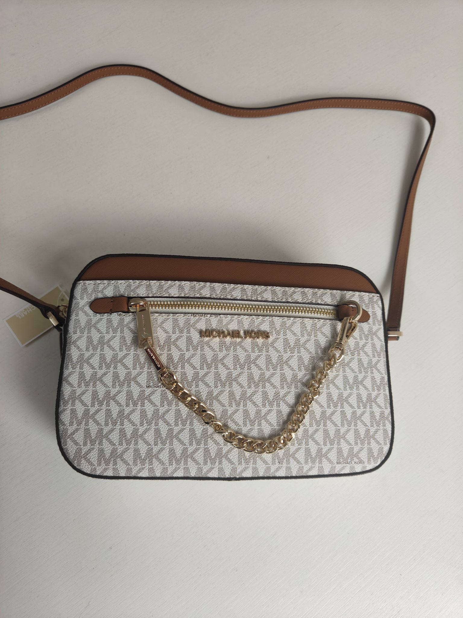 Michael Kors ～MK新款JET SET ITEM系列女包链条小方包单肩斜挎包相机包，尺寸：24×16×5