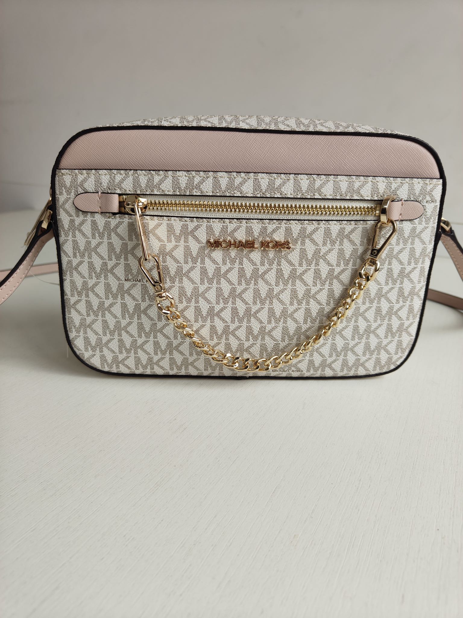 Michael Kors ～MK新款JET SET ITEM系列女包链条小方包单肩斜挎包相机包，尺寸：24×16×5