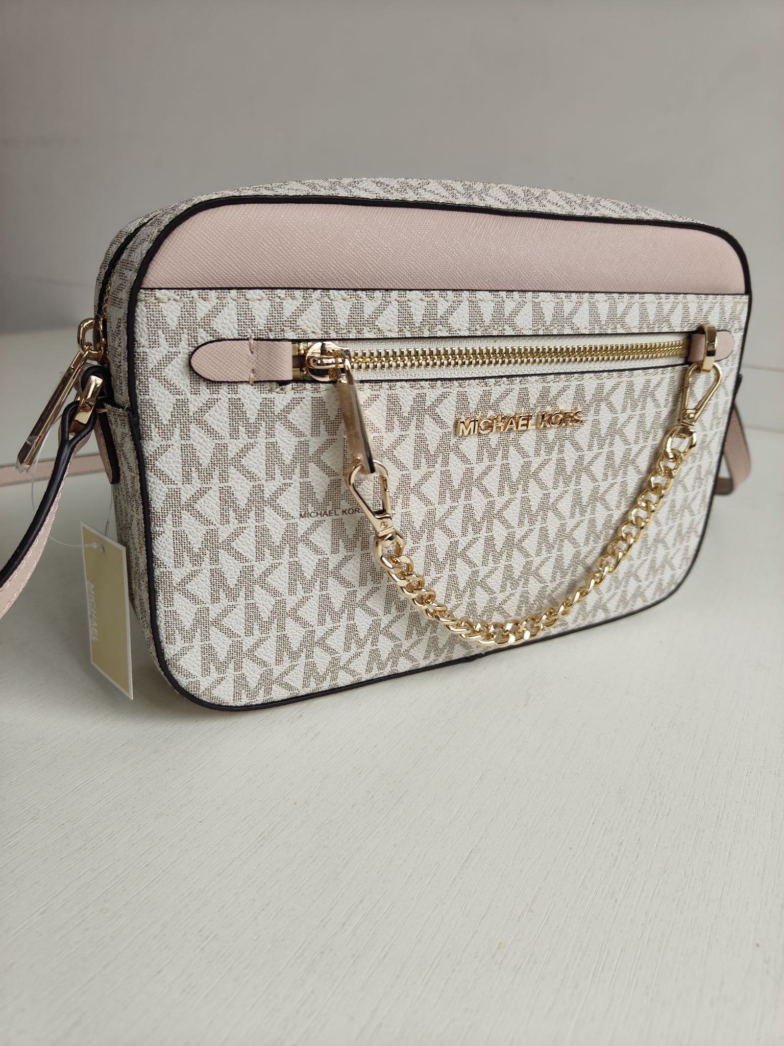 Michael Kors ～MK新款JET SET ITEM系列女包链条小方包单肩斜挎包相机包，尺寸：24×16×5
