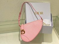 Practical And Versatile Replica Designer
 Dior Clutches & Pouch Bags Saddle Bags Gold Light Pink Vintage Sheepskin Spring Collection