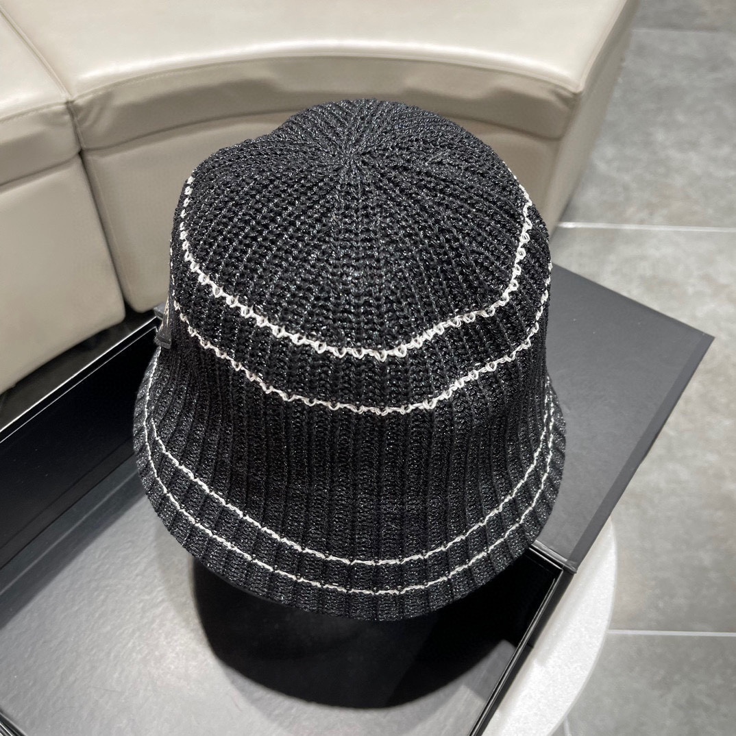 PRADA普拉达2023新款专柜同步渔夫帽可折叠遮阳又好搭配出街旅行单品