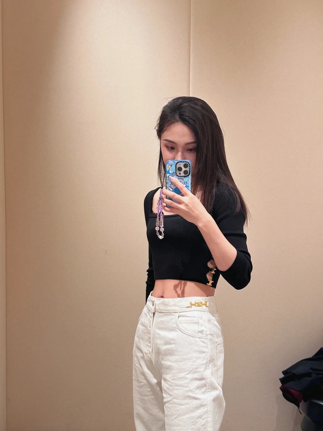 Celine White Straight Leg Jeans with Triomphe Logo - High Street Fashion 5 a1706251141649 8607