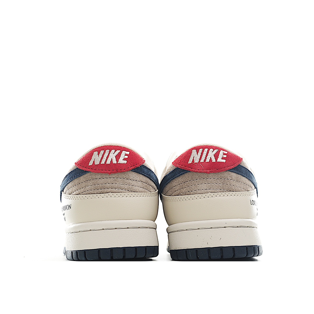 Exclusive live photos✨Nk SB Dunk Low LV Collab - Beige Grey Pig Suede 5