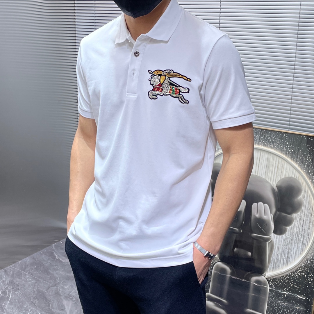    巴宝莉  Burberry  新款男士翻领短袖T恤 POLO衫，高端版本！专柜定制面料 透气舒适度