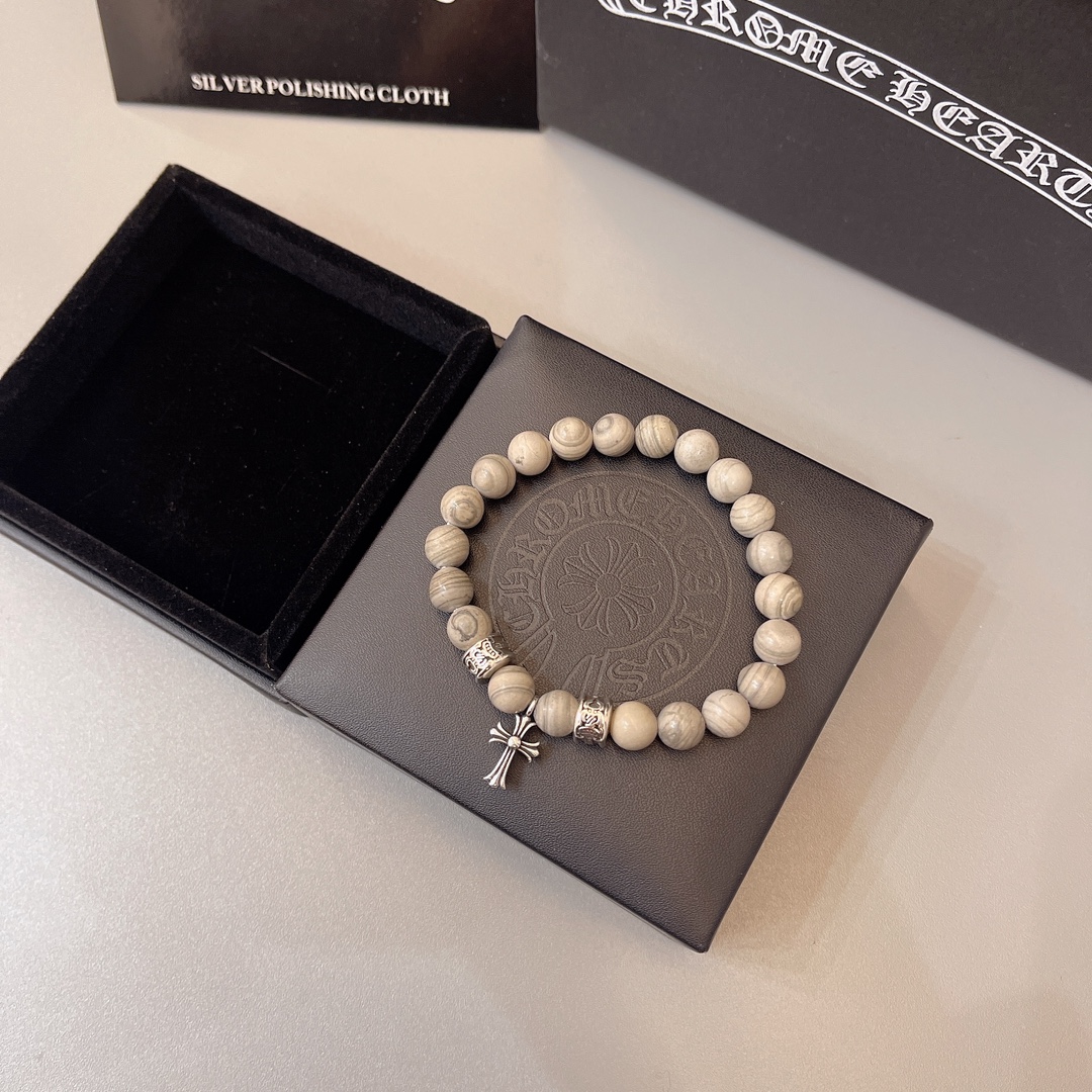 NO:379851,Croxin Manufacturer direct sales price Original one-to-one reproduction, same style for men and women Croxin natural bracelet, jewelry boutique, chrome hearts, bracelet19860909克罗心 厂家直销价 原版一比一复刻 男女同款 克罗心天然手链,饰品精品,chrome hearts,bracelet,Jewelry
