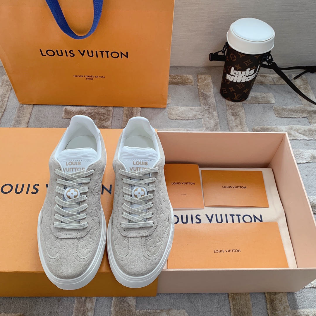 1:1 Clone
 Louis Vuitton Skateboard Shoes White Cowhide TPU Spring Collection