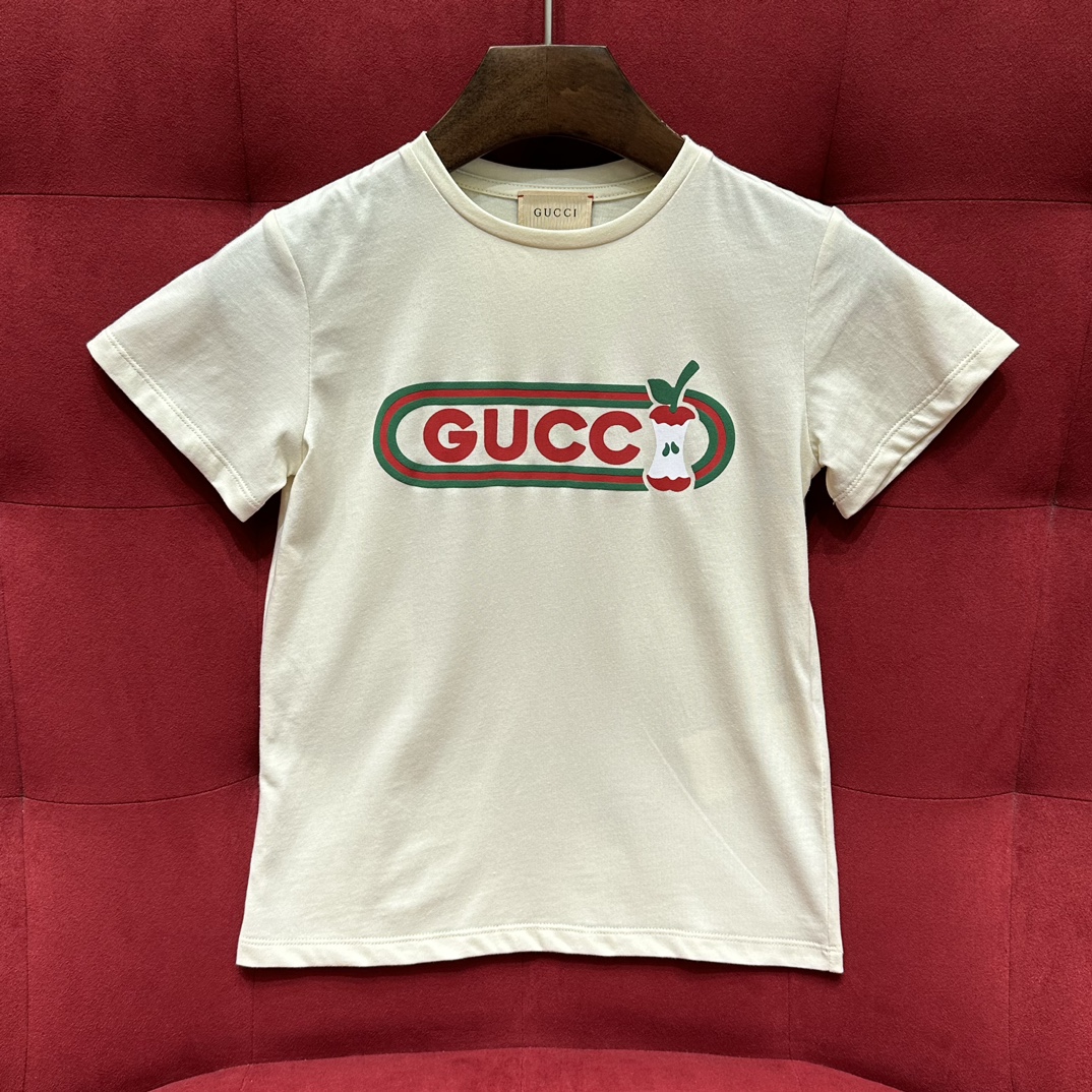 Gucci Clothing T-Shirt Printing Unisex Cotton Spring Collection Short Sleeve