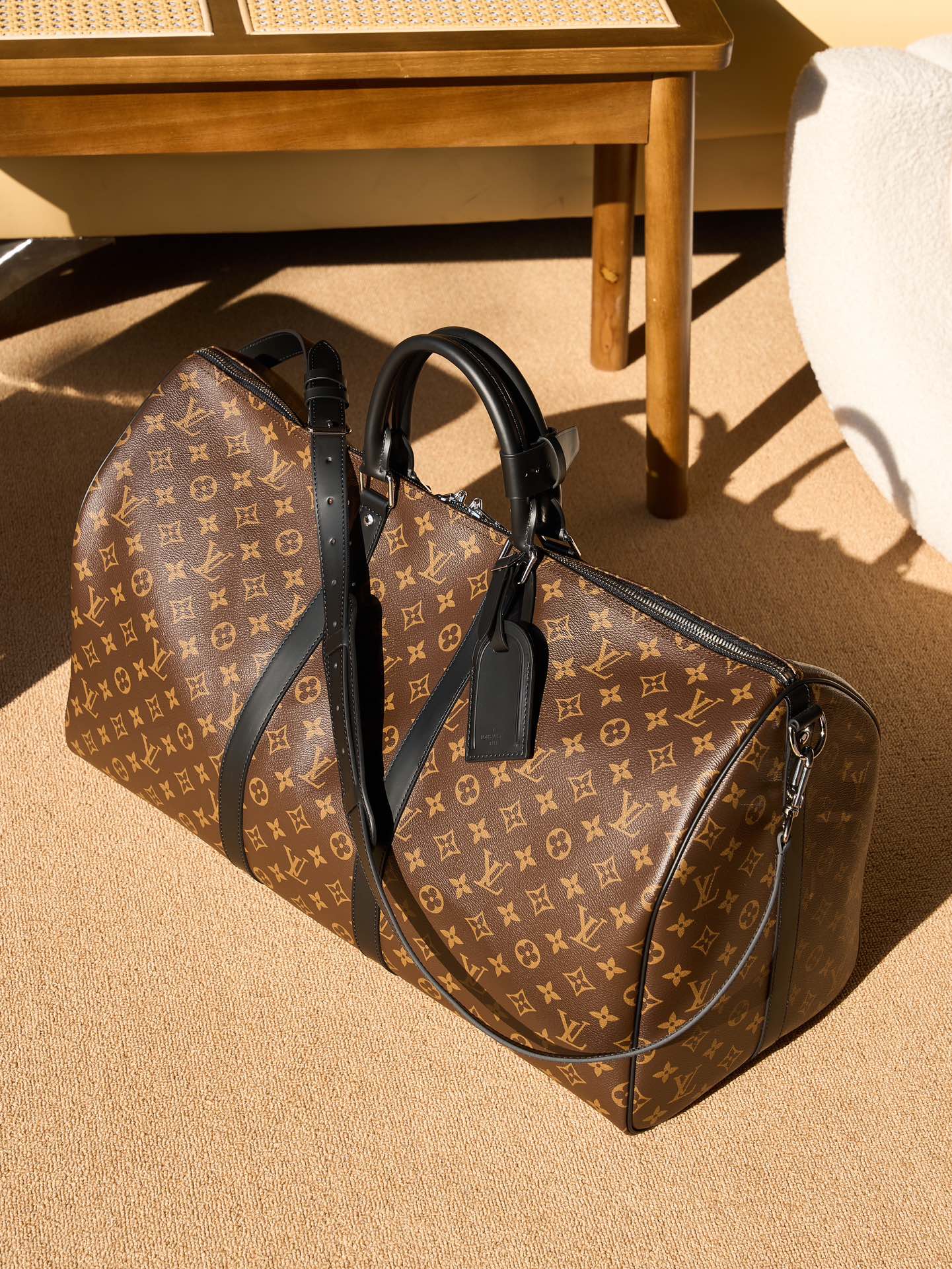 Nep goedkoop beste online
 Louis Vuitton LV Keepall AAAAA+
 Zwart raster Koffiekleur Grijs Wit Al staal Monogram Canvas Katoen Koeienhuid M45392