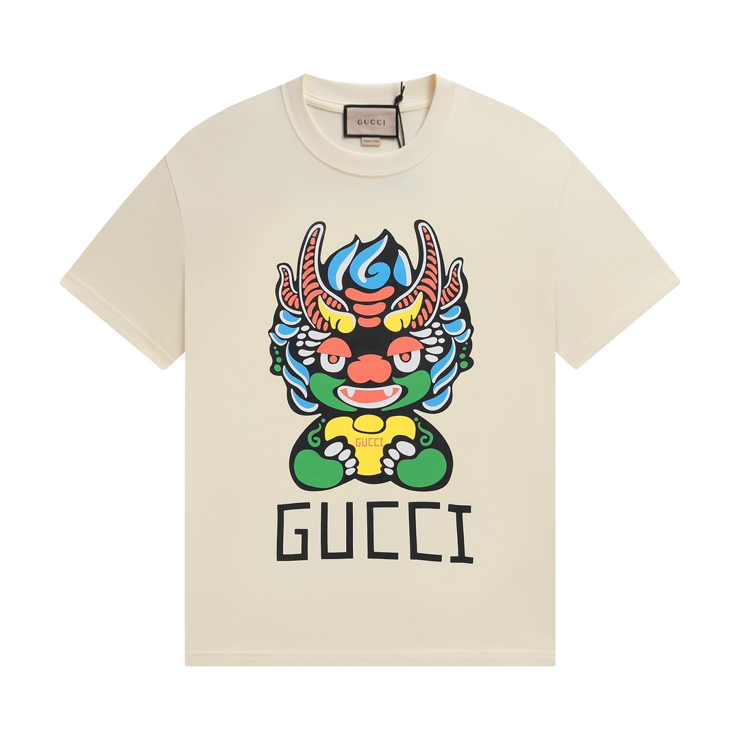 Gucci Odzież T-Shirt Kolor moreli Czarny Bawełna Dzianiny Wiosenna kolekcja Krótki rękaw