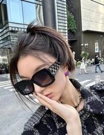 Chanel Sunglasses Black White