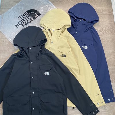 The North Face Perfect Clothing Coats & Jackets Shirts & Blouses Black Khaki Splicing Unisex Fashion Hooded Top