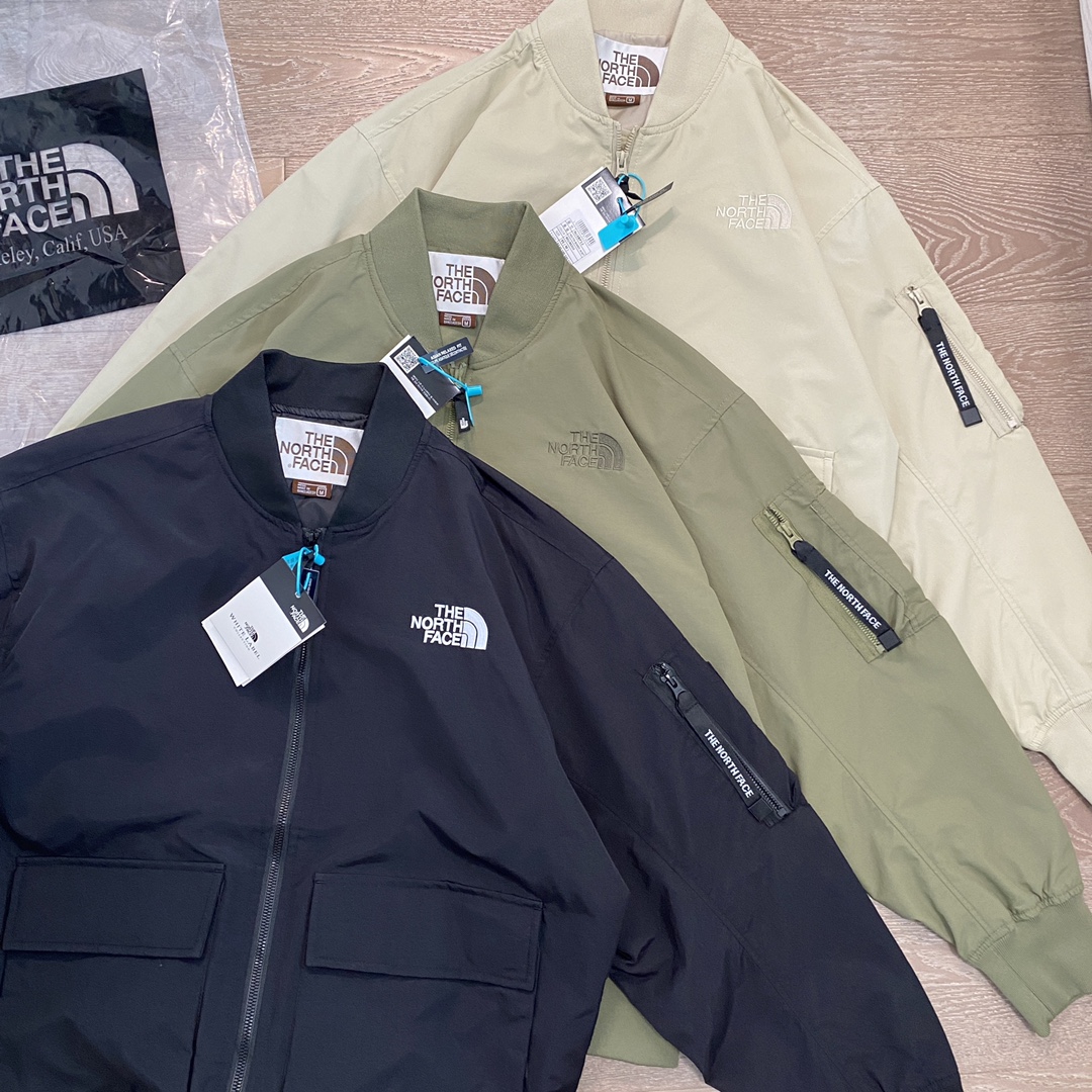 The North Face Clothing Coats & Jackets Black Green Khaki Embroidery Unisex