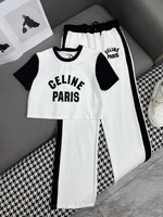 Celine AAA
 Clothing Pants & Trousers T-Shirt Two Piece Outfits & Matching Sets Printing Spring/Summer Collection Casual