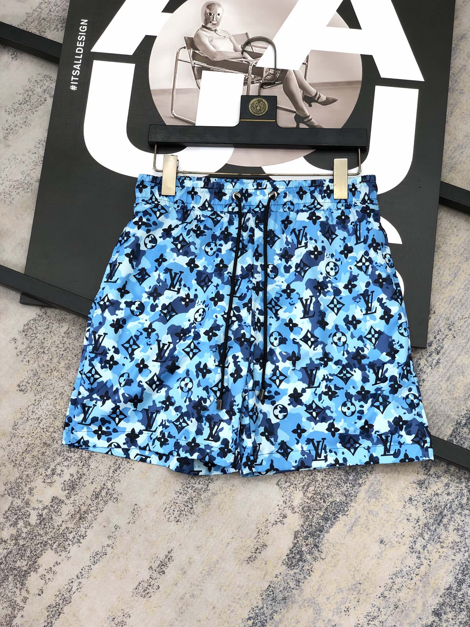 Louis Vuitton Ropa Pantalones cortos Universal para hombres y mujeres Hombres Colección de verano Playa