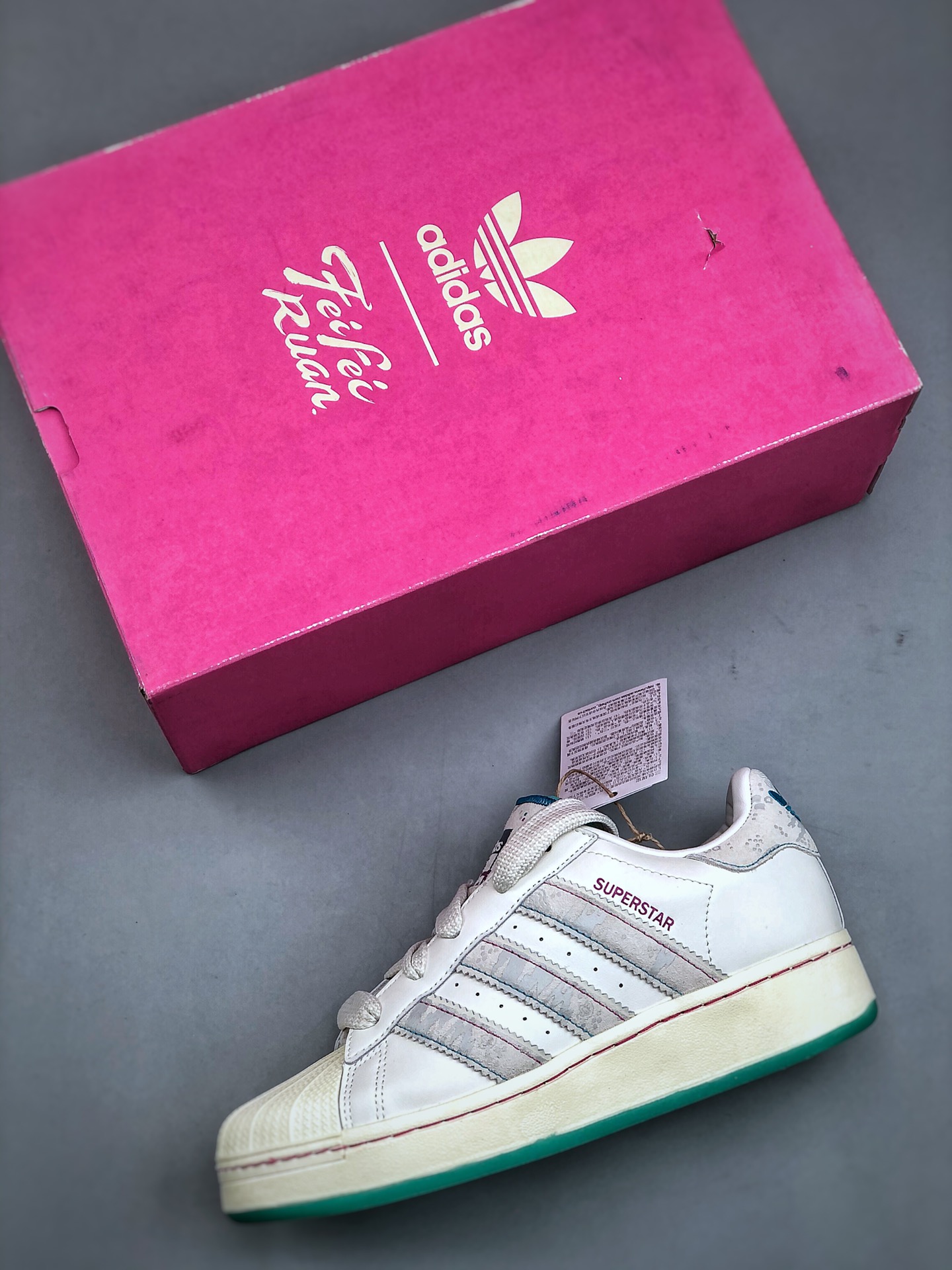 K公司级AdidasoriginalsSuperstarXLG5阮菲菲联名款三叶草CNY龙年限定新款平台