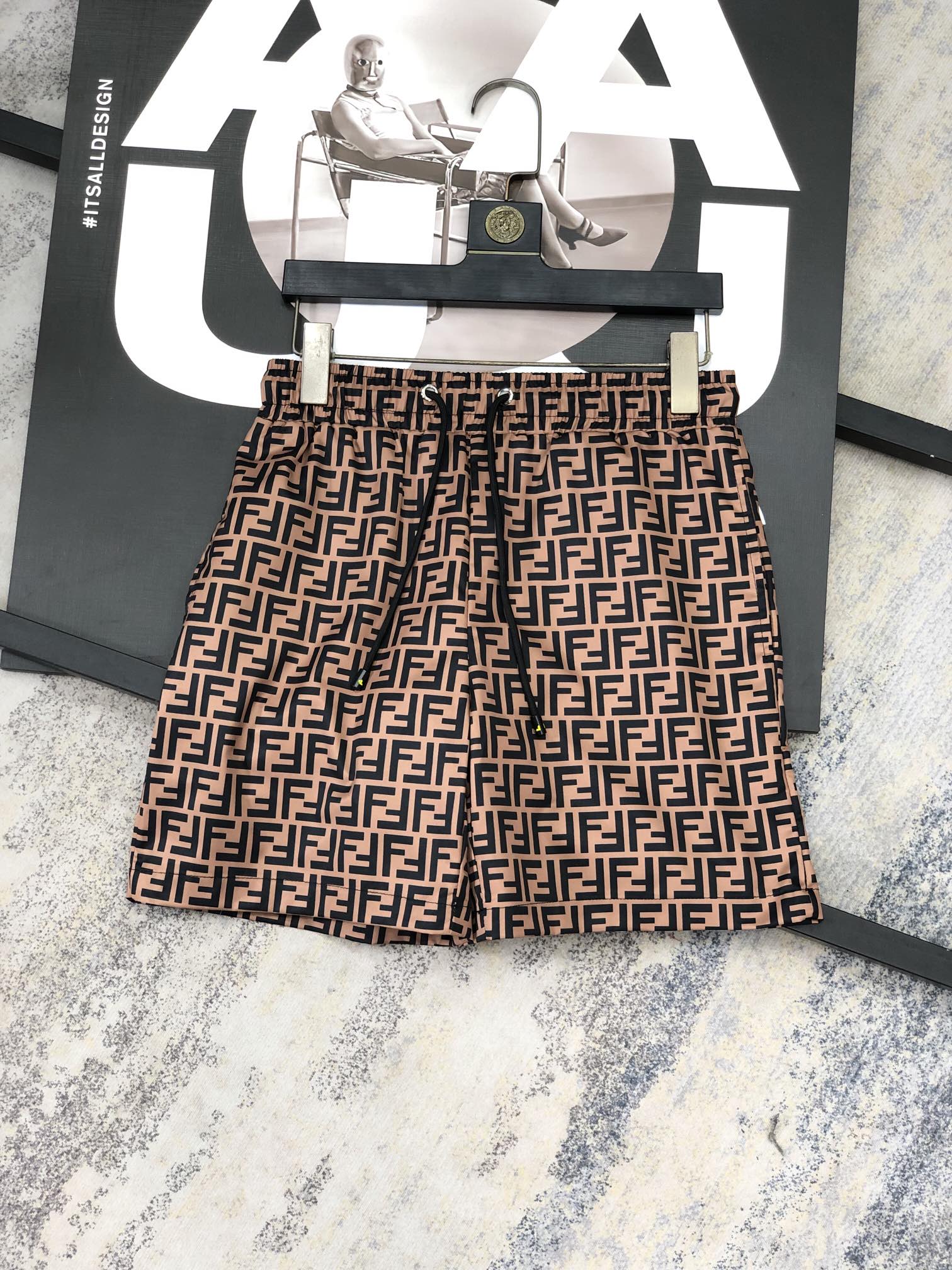 Fendi Clothing Shorts Unisex Men Summer Collection Beach
