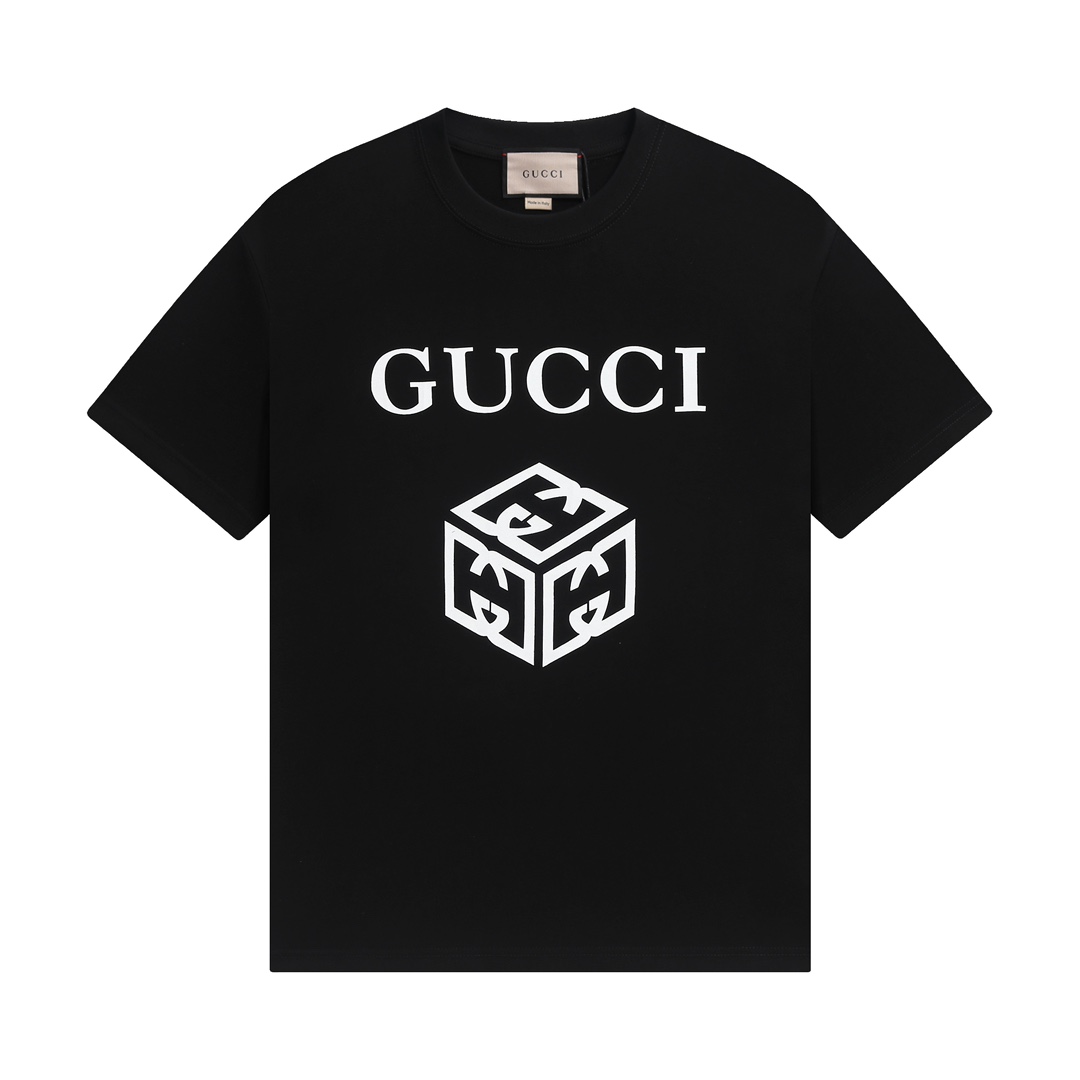 Gucci Odzież T-Shirt Kolor moreli Czarny Bawełna Dzianiny Krótki rękaw