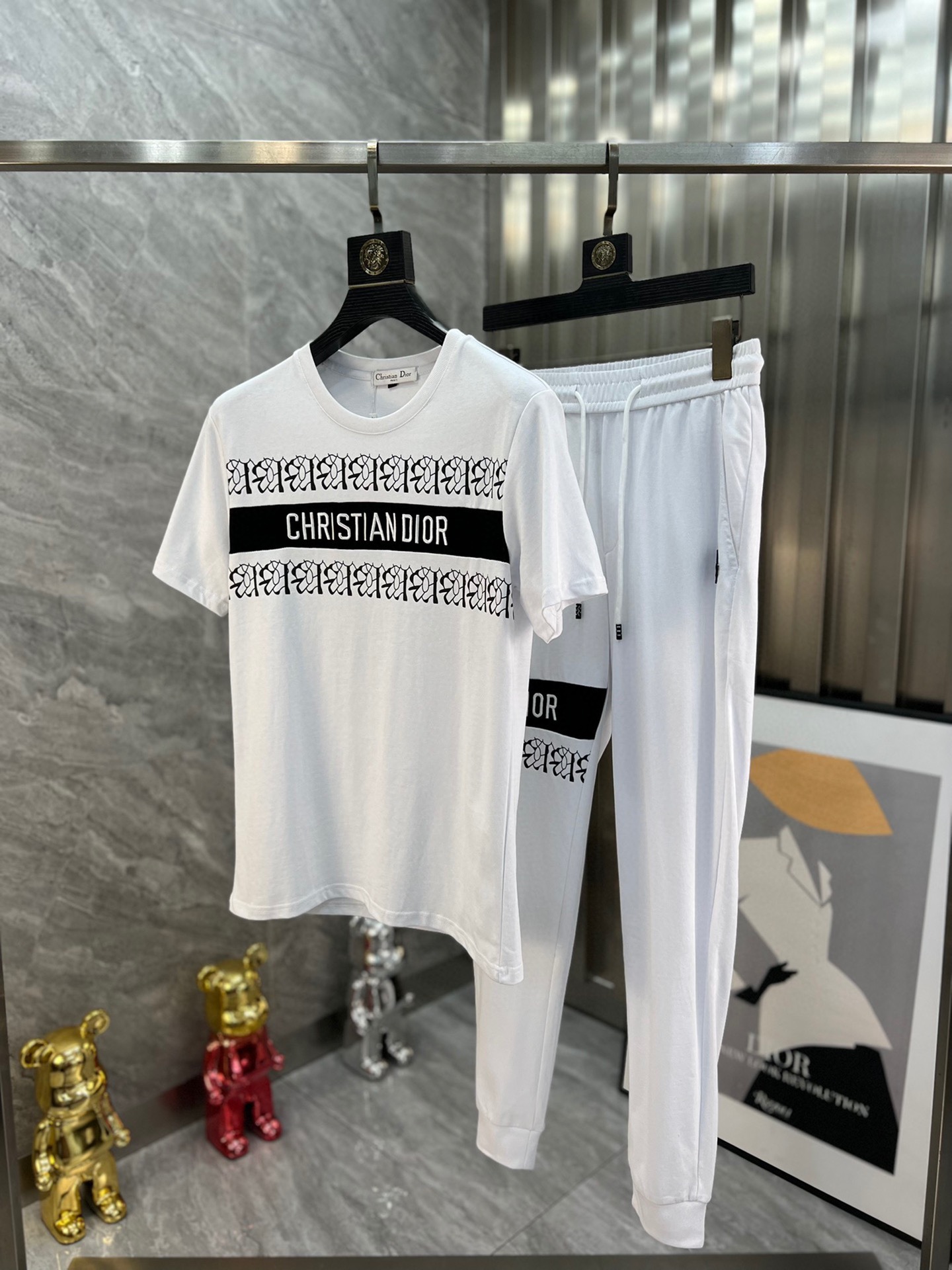 Dior Clothing T-Shirt Two Piece Outfits & Matching Sets Men Summer Collection Fashion Short Sleeve