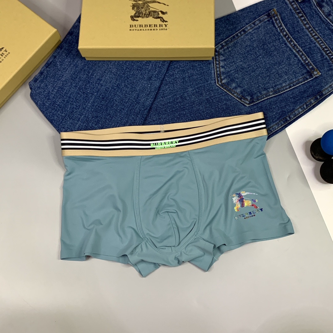 🔥🔥🔥特别推出：巴宝莉系列平角空调内裤~一盒三条 进口冰丝无痕工艺，外贸正品订单，贴身之物不能迁就，内裤