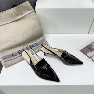 Prada Shoes High Heel Pumps Sandals Genuine Leather Patent Sheepskin Spring/Summer Collection Vintage