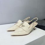 Prada AAAAA+
 Shoes High Heel Pumps Sandals Genuine Leather Patent Sheepskin Spring/Summer Collection Vintage