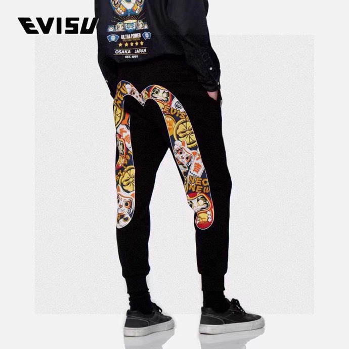 Fashion Replica
 Evisu Clothing Pants & Trousers Shorts Blue Printing