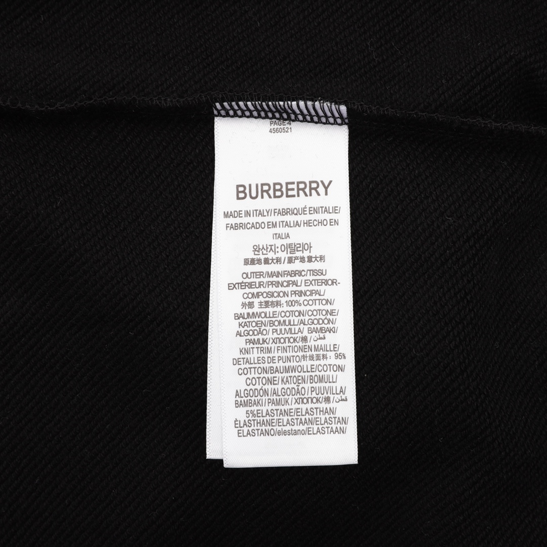 Burberry/巴宝莉 胸前格纹织带圆领卫衣