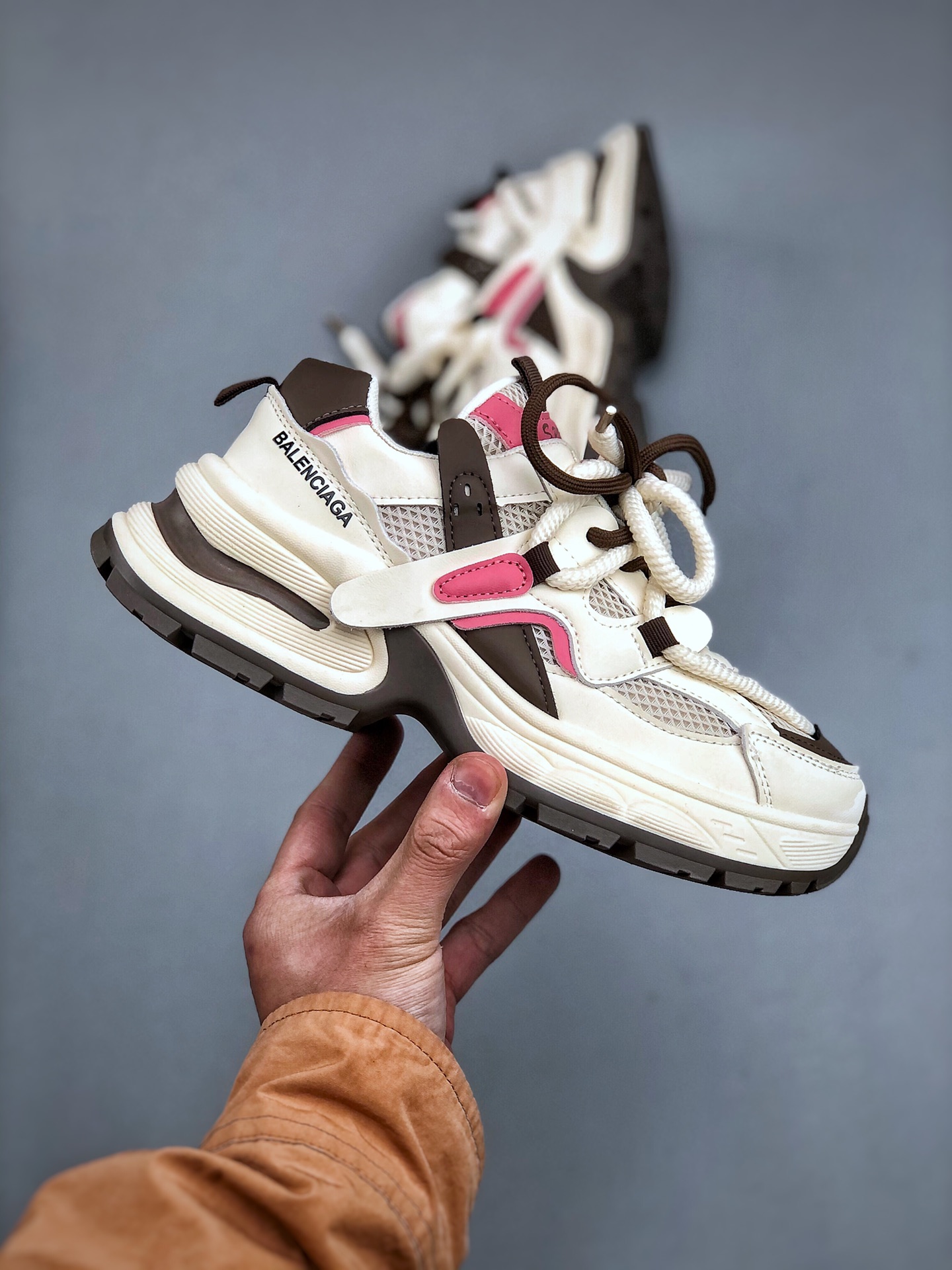 260  23ss巴黎世家BALENCIAGA  Sneaker"Rose Pink/Black"运动休闲鞋系列