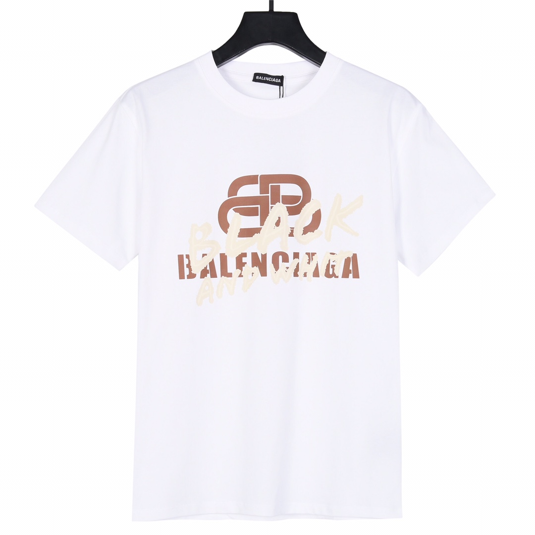 上新140 Balenciaga*/巴黎世家24ss新款logo印花短袖