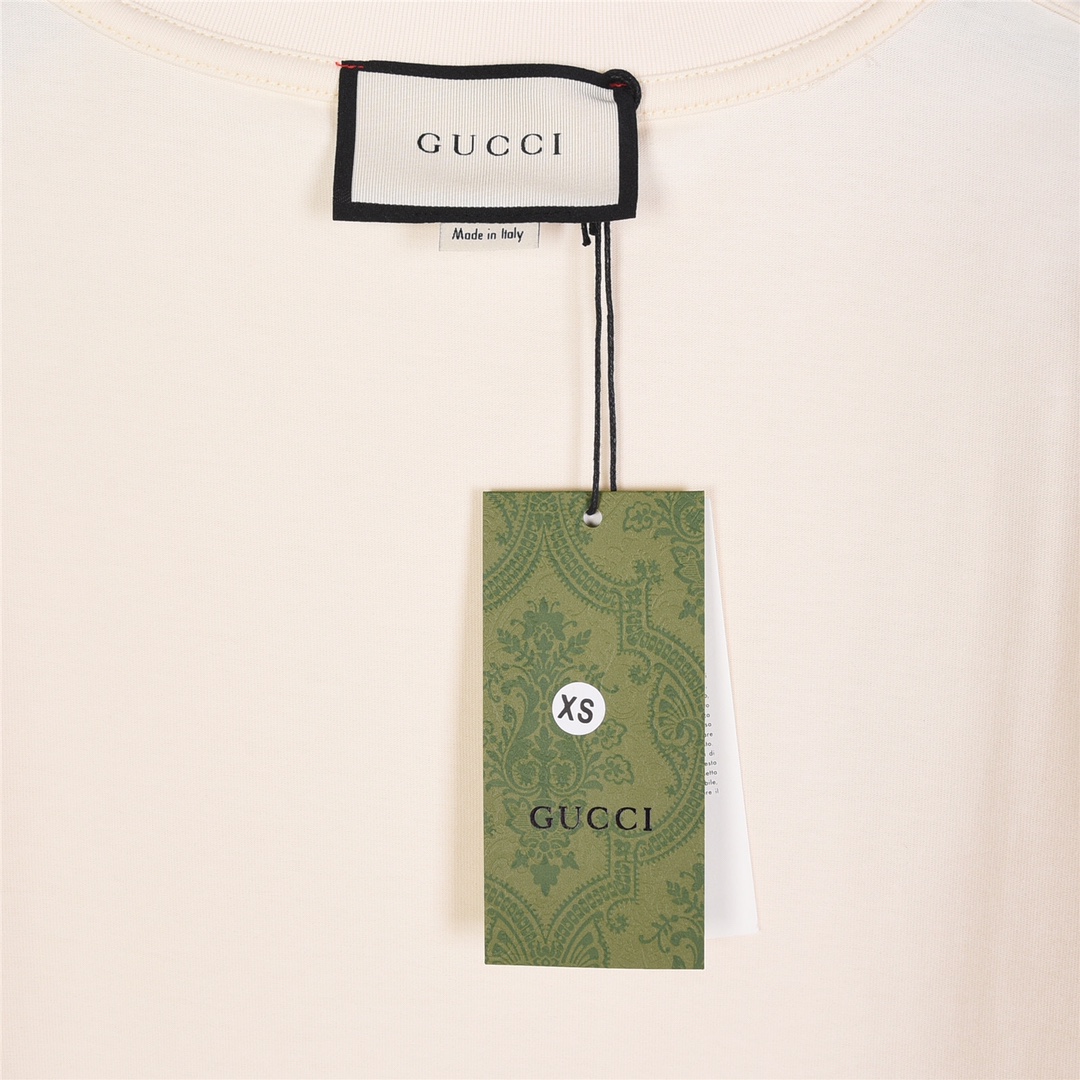 古驰 /Gucci 24ss官网同步 亮钻简约精致色彩搭配技巧高级灰色logo圆领T恤短袖