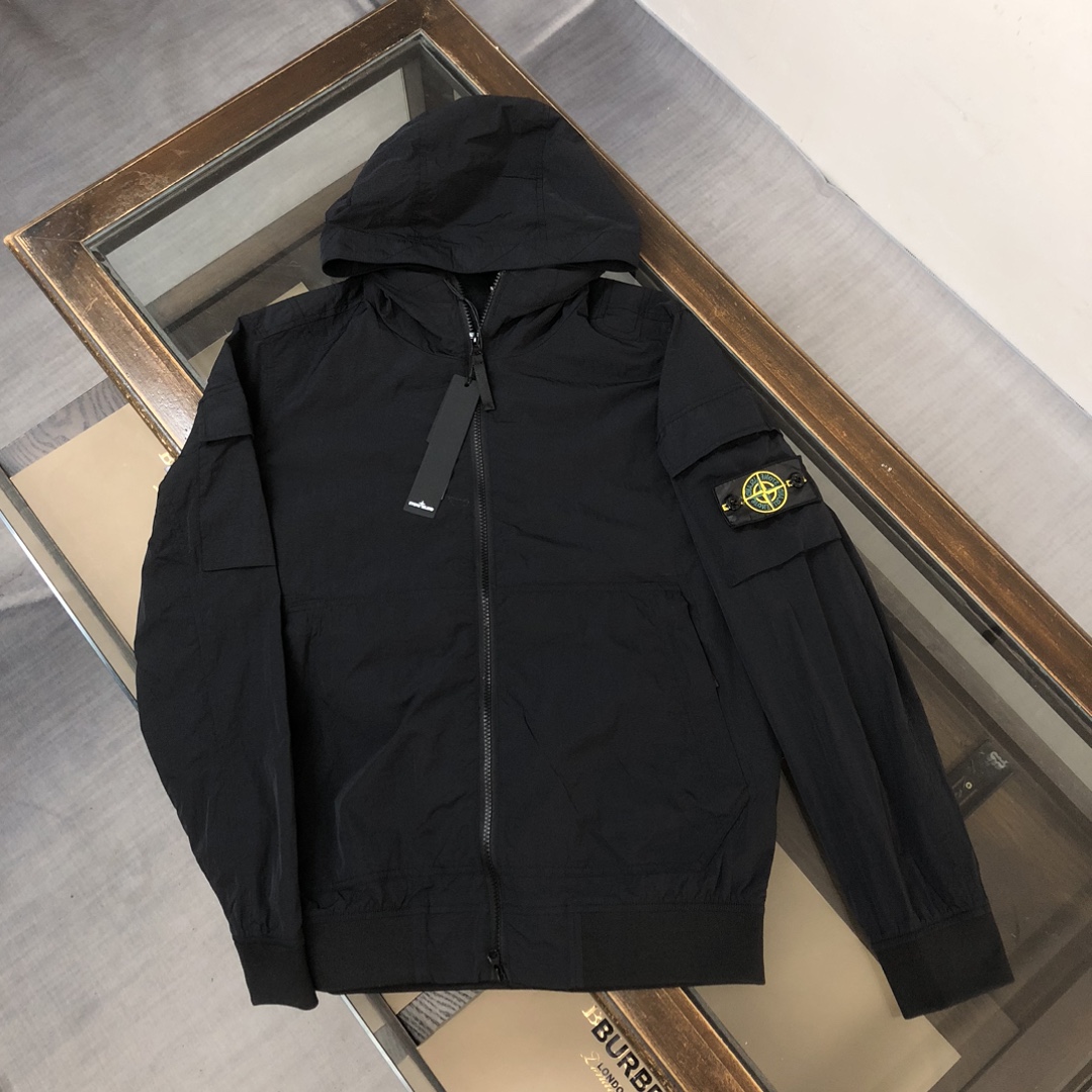 Stone Island Clothing Coats & Jackets Black Blue Green Light Spring Collection Casual