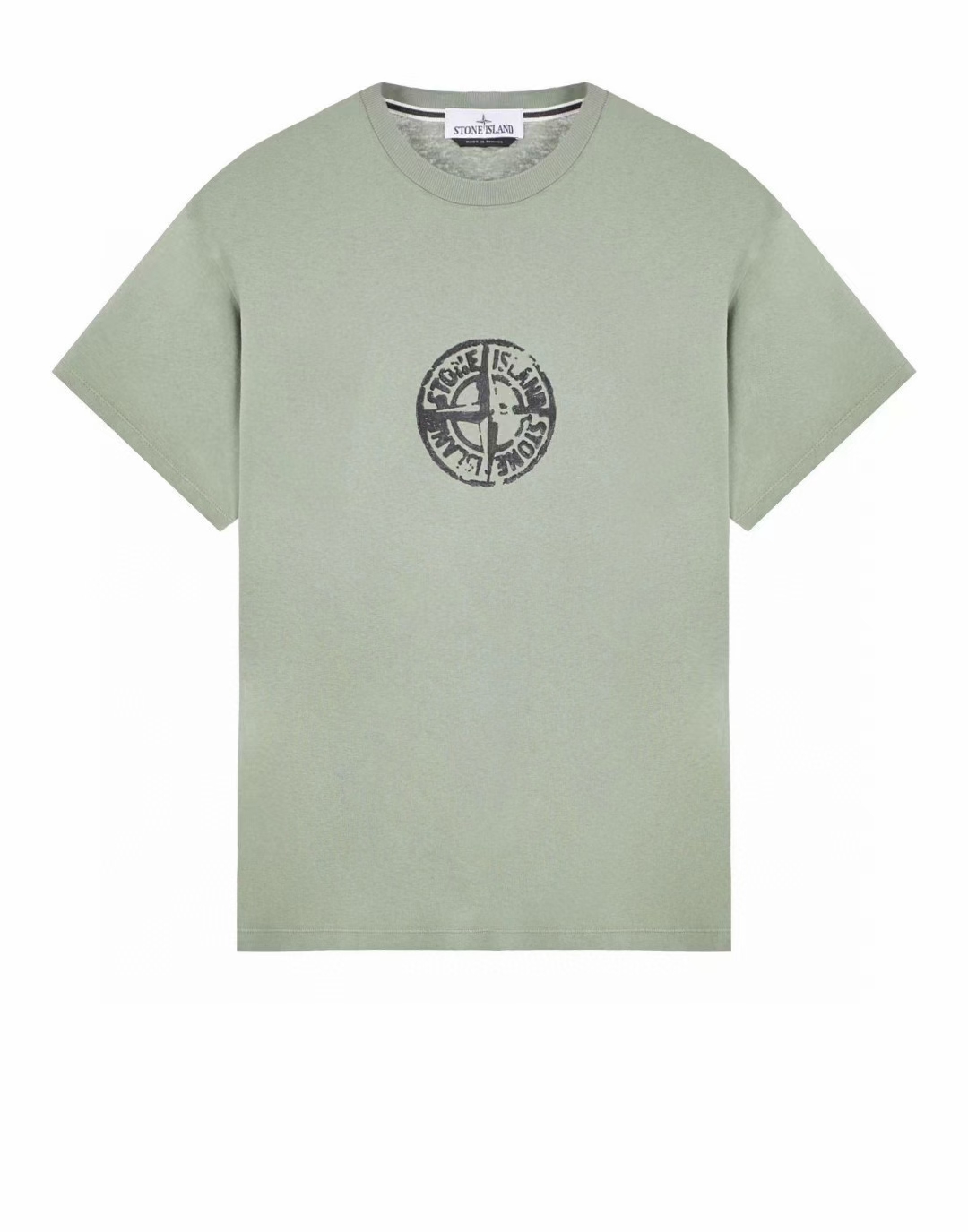 Stone Island Clothing T-Shirt Black Blue Green Matcha Sky White Combed Cotton