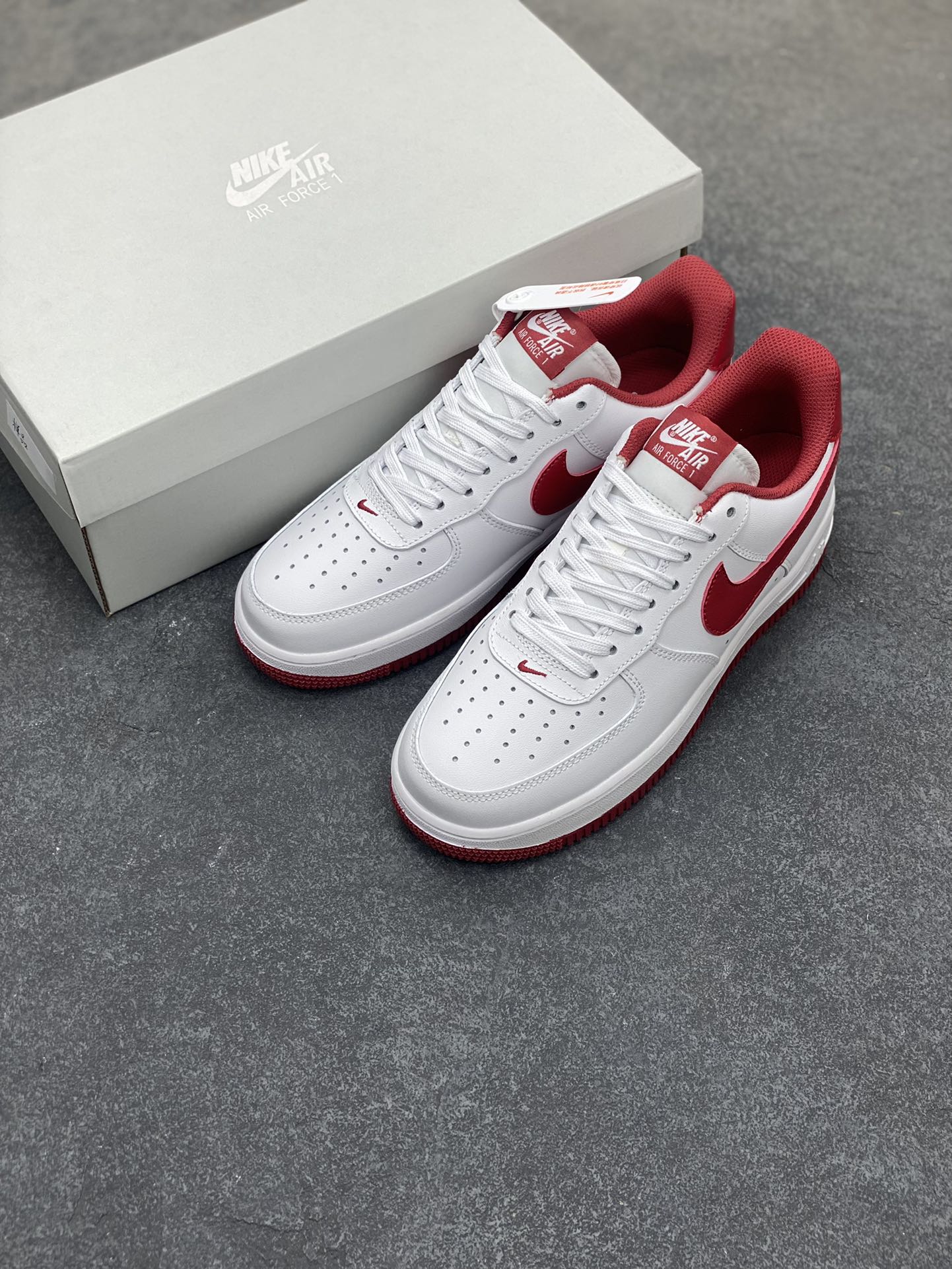 NikeAirForce107Low空军一号低帮运动板鞋白酒红原装级别原楦头原纸板打造纯正空军版型#专注