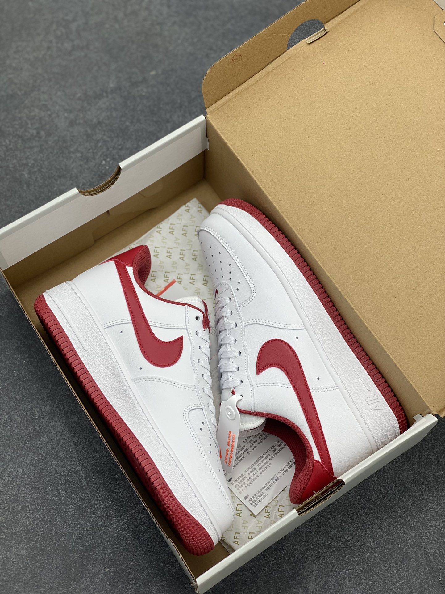 NikeAirForce107Low空军一号低帮运动板鞋白酒红原装级别原楦头原纸板打造纯正空军版型#专注