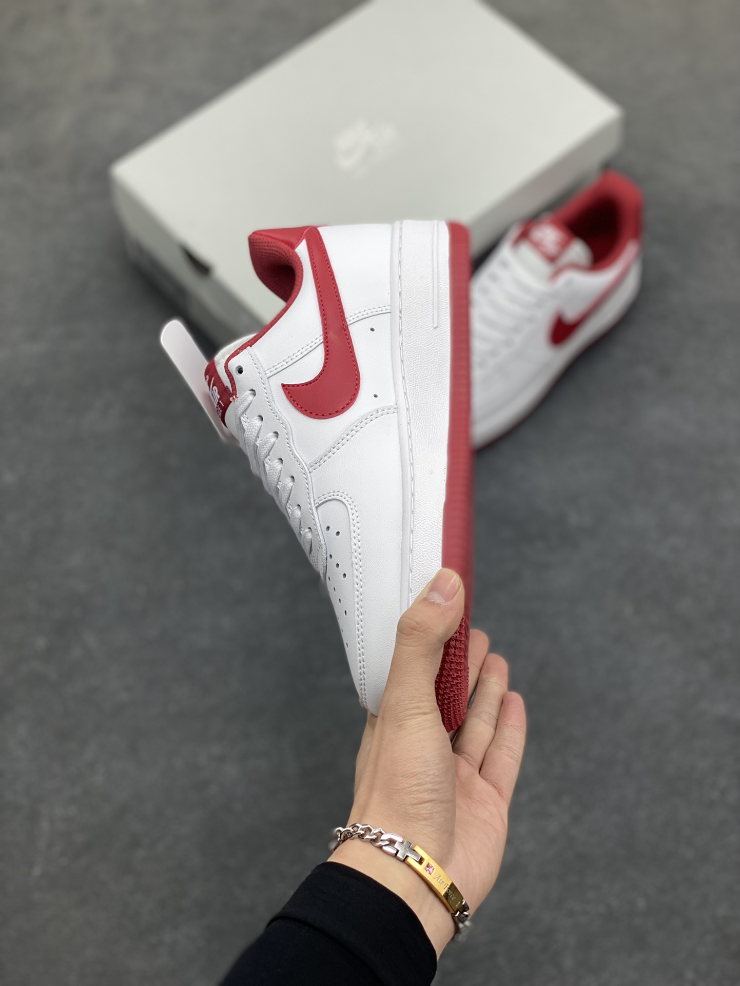 NikeAirForce107Low空军一号低帮运动板鞋白酒红原装级别原楦头原纸板打造纯正空军版型#专注