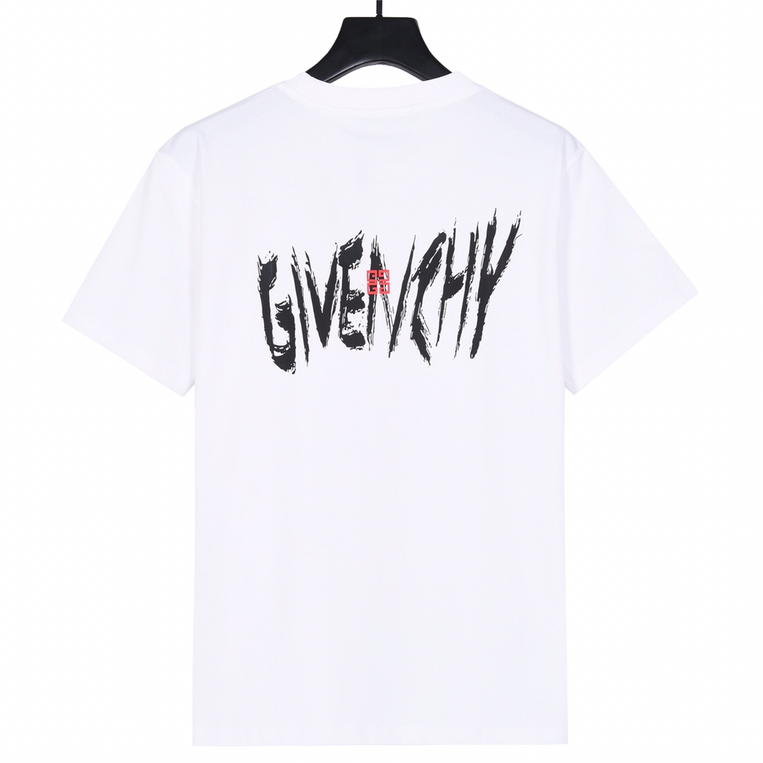 GIVENCHY纪梵希 24ss新款字母泼墨印花短袖