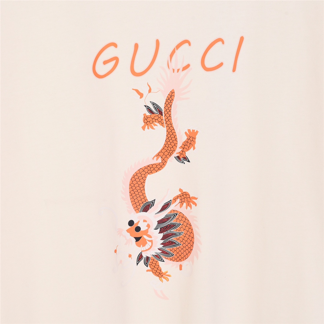 Gucci 古驰 24ss龙年限定系列印花短袖T恤