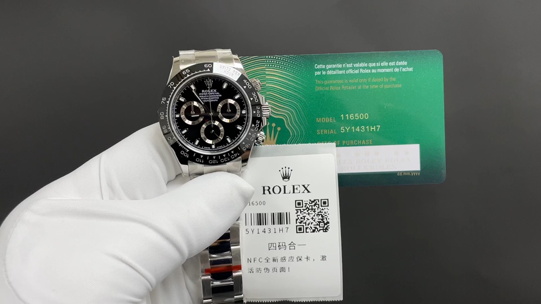 Replica di alta qualità 1: 1
 Rolex Orologio da Polso Nero