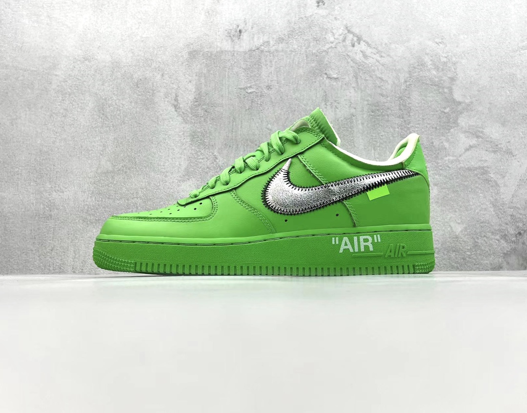 独家实拍纯原版本Off-WhitexNikeAirForce1LowLightGreenSpark空军联