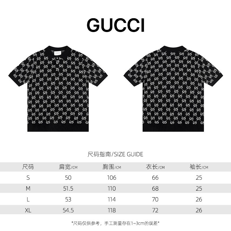 Gucci-24 Fashion Card: Lettered Knit Polo Shirt in Sizes S-XL, Great Deal! - 图片 9
