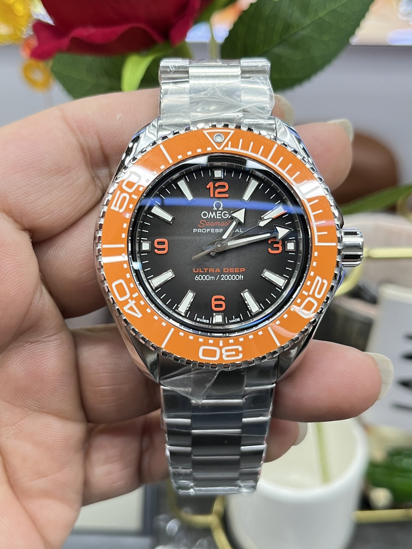 Naranja Neptune Planet Ocean 600/45,5 mm Movimiento dedicado Omega 8912