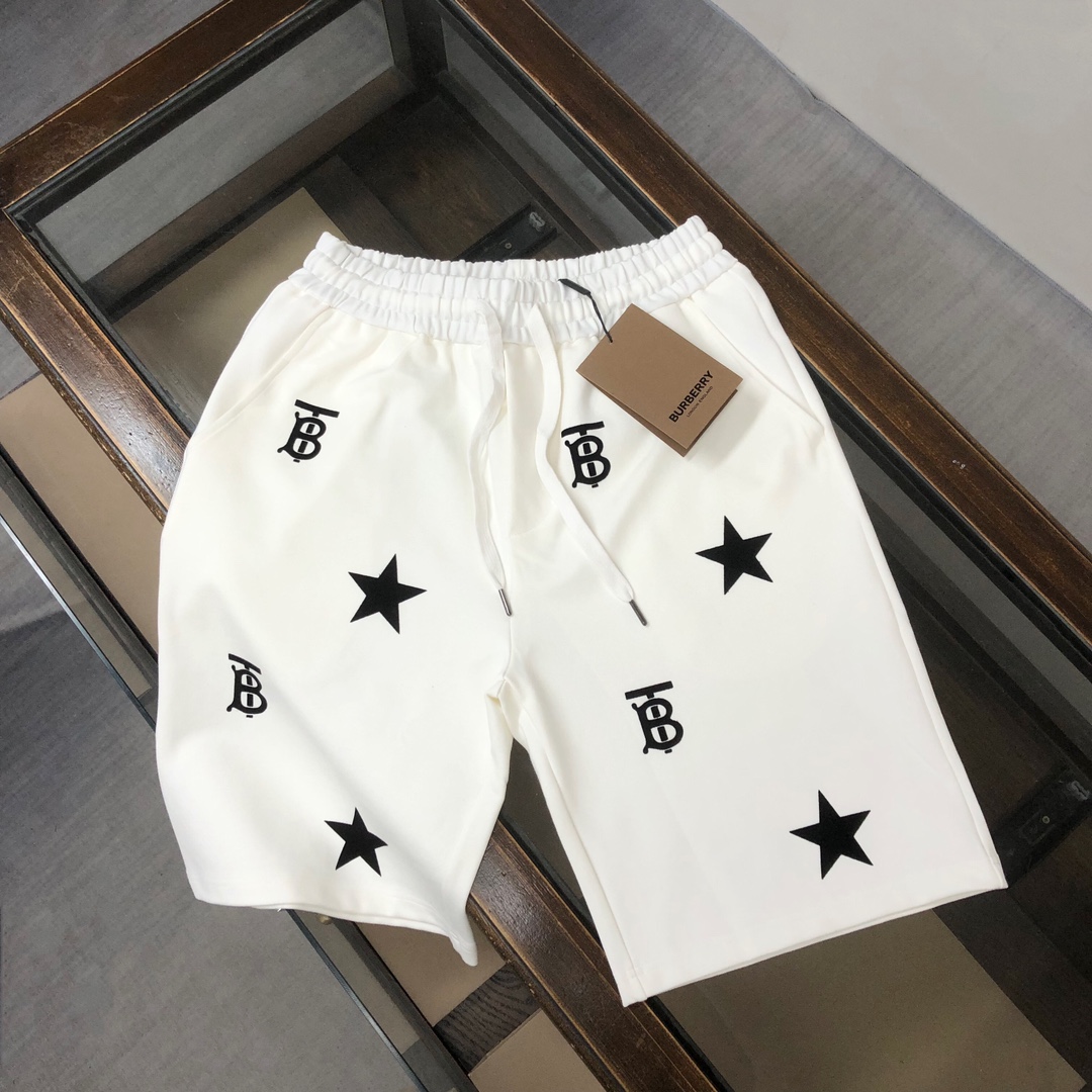 Where quality designer replica
 Burberry Clothing Shorts Black Grey White Printing Unisex Cotton Summer Collection Casual