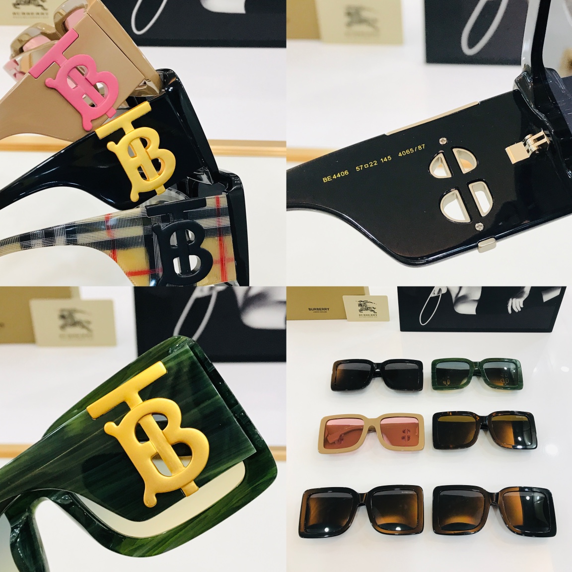 高品质BURBERR*巴家BE4406Size57口22-145女款太阳眼镜[得意[愉快]L意大利进口材